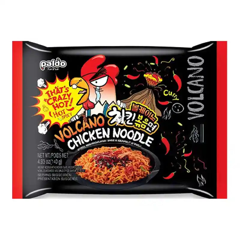 韩国八道 火山鸡肉辣味 方便面 140克 /Instant Nudeln Volcano Huhn Scharf 140g PALDO