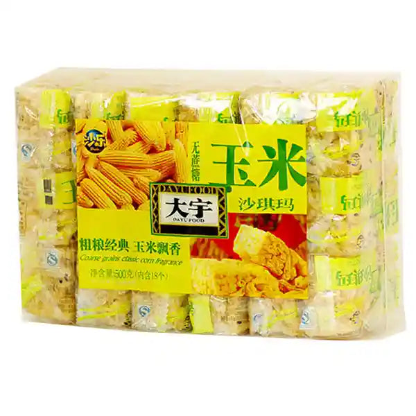 大宇 沙琪玛 玉米 408克 (18个) /Dessert Weichmehlkuchen Mais Geschmack Sachima 408g Daewoo