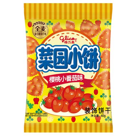 格力高 菜园小饼 蕃茄味 80克 /Kekse Tomatengeschmack 80g GLICO