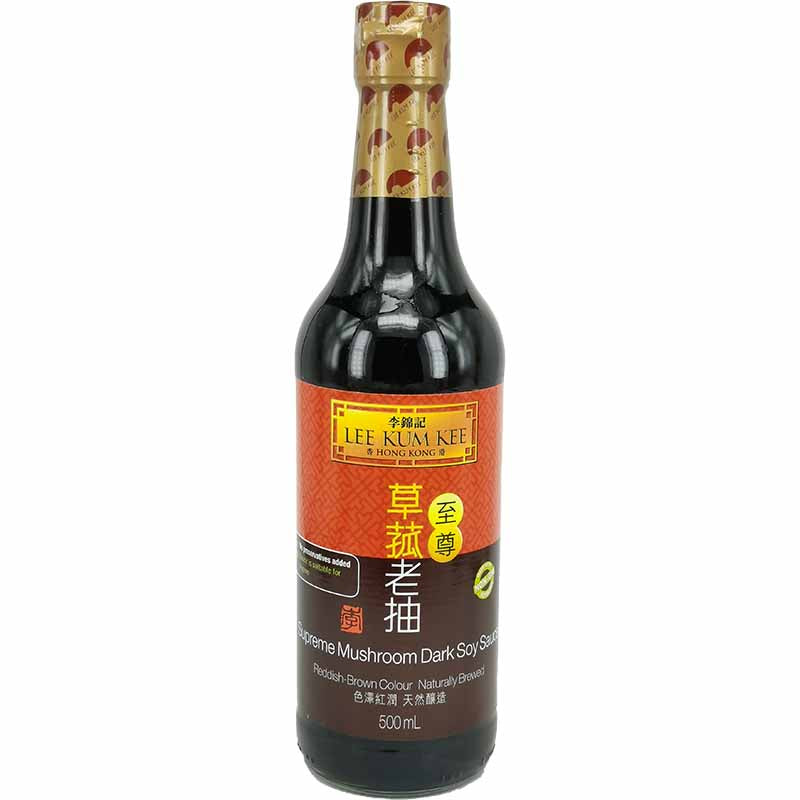李锦记 至尊草菰老抽 草菇老抽 500毫升 /Dunkle VEGANS Sojasauce Supreme mit Pilzextrakt 500ml LKK