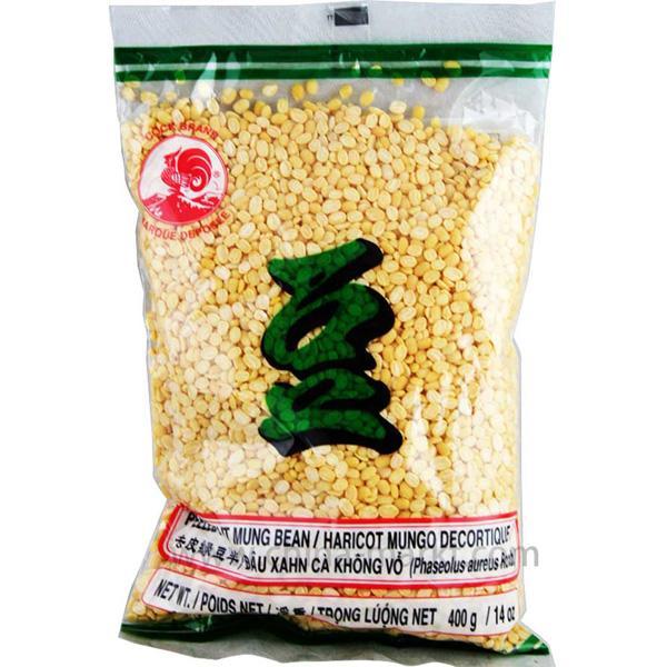 公鸡牌 去皮半粒绿豆 400克 / Geschälte halbierte Mungobohnen 400g COCK
