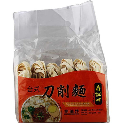 寿桃牌 台式刀削面非油炸 400克 /Geschnitte Nudeln im Taiwanesischen Stil 400g SaoTao