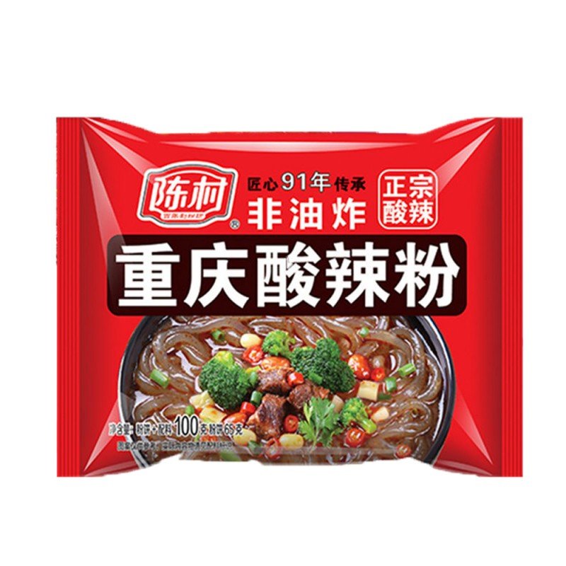 陈村 正宗酸辣 重庆酸辣粉 100克 / Instant Süßkartoffel Nudeln scharf sauer CHENCUN 100g