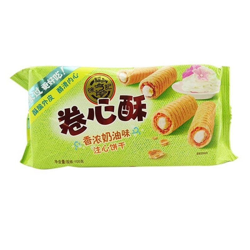 徐福记 卷心酥 奶油味 105克 /Roll Cookie Sahnegeschmack 105g XuFuJi