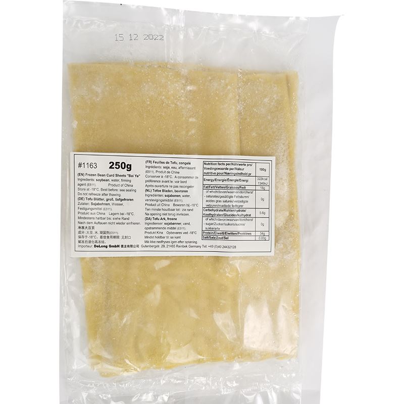 冰冻-Tiefgefroren! 大百页 250克 /Tofu Blätter groß 250g JUMBO