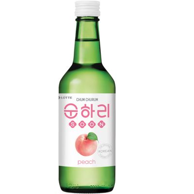 韩国烧酒 初饮初乐 桃子味烧酒 350毫升 /Südkorea Soju Chum Churum Pfirsich 12% vol 350ml LOTTE