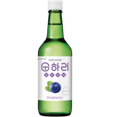 韩国烧酒 初饮初乐 蓝莓味烧酒 350毫升 /Südkorea Soju Chum Churum Heidelbeere 12% vol 350ml LOTTE