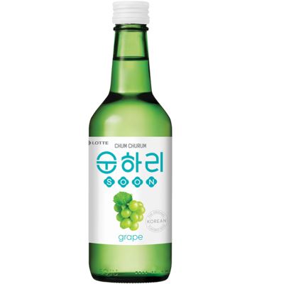 韩国烧酒 初饮初乐 葡萄味烧酒 350毫升 /Südkorea Soju Chum Churum Traube 12% vol 350ml LOTTE