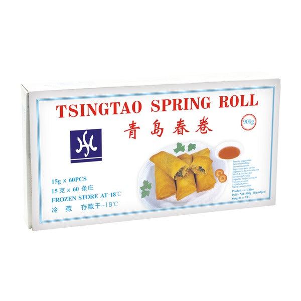 冰冻-Tiefgefroren! 青岛迷你蔬菜春卷 900克 60个 /Tsingtao Mini Frühlingsrollen mit Gemüse 60x15g