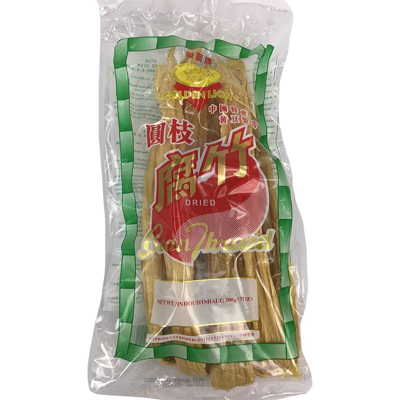 金狮牌 圆枝腐竹 200克 /Sojastangen getrocknet 200g GOLDEN LION