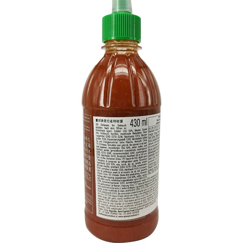 鹰球牌 是拉差辣椒酱 辣 430毫升 /Sriracha Chillisosse scharf 430g EAGLOBE