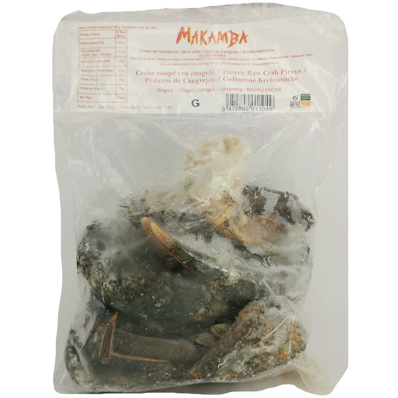 冰冻-Tiefgefroren! 马达加斯加 冻切蟹 1公斤 /Taschenkrebs Stücke roh aus Madagaskar 1kg