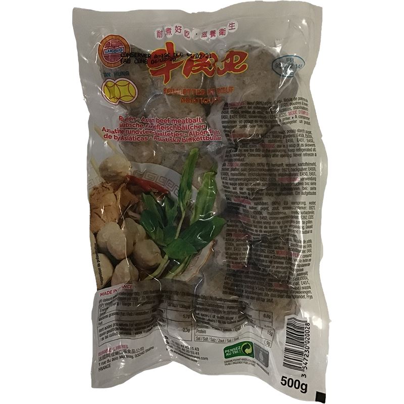 冰冻-Tiefgefroren! 乐口福 牛肉丸 500克 /Rindfleischbällchen 500g LAKOVO