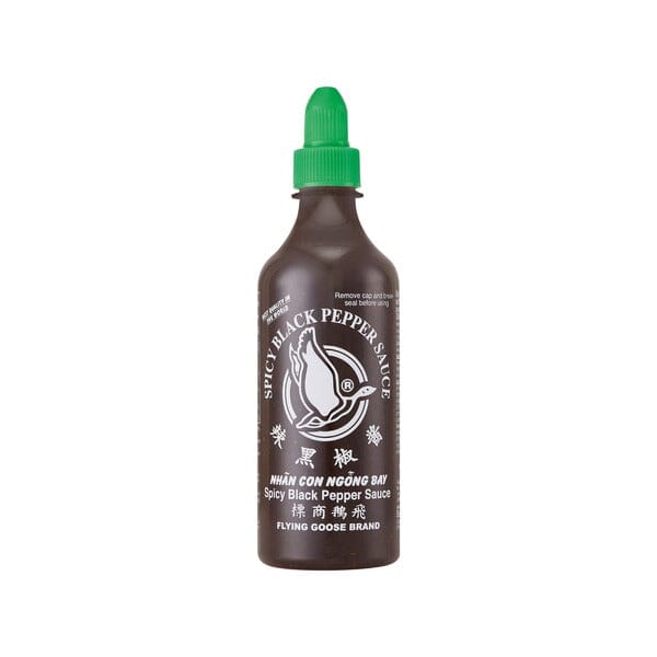 飞鹅商标 辣黑椒酱 455毫升 /Scharfe Sauce mit Schwarzem Pfeffer 455ml Flying Goose