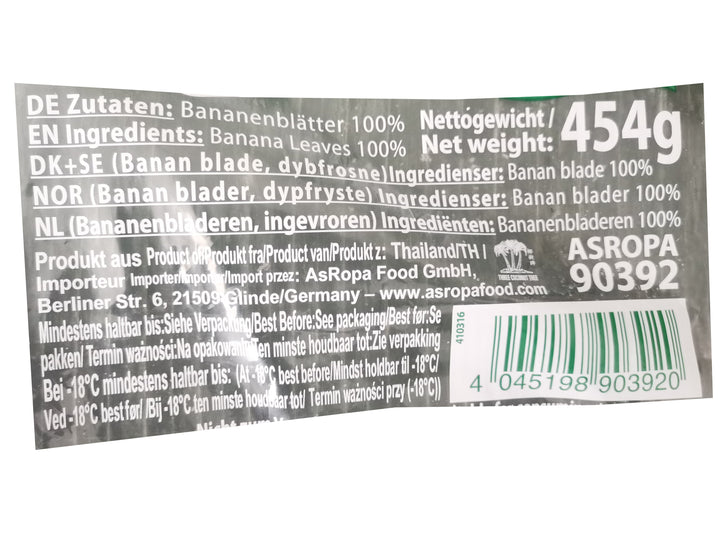 冰冻-Tiefgefroren! 椰树牌 香蕉叶 454克 /Bananenblätter 454g TCT