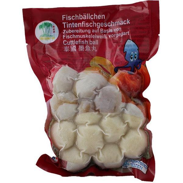 冰冻-Tiefgefroren! 椰树牌 泰国墨鱼丸鱿鱼丸 200克 /Fischbällchen mit Tintenfischanteil 200g TCT