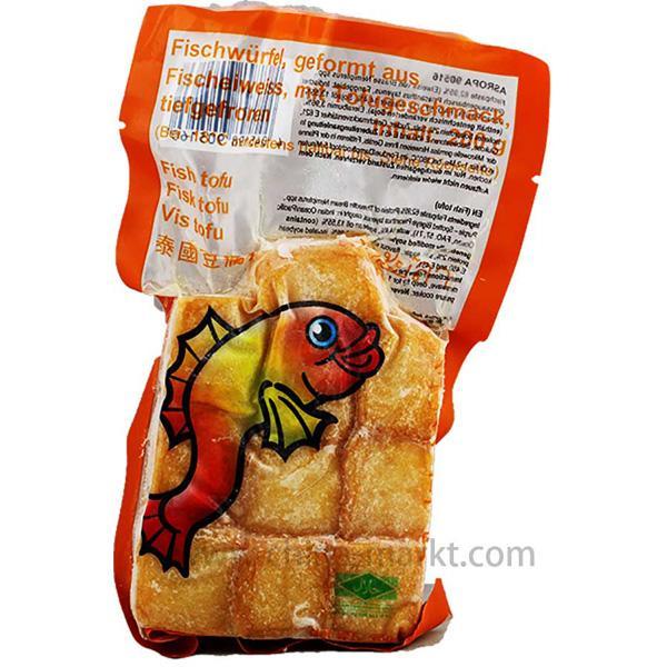 冰冻-Tiefgefroren! 椰树牌 鱼豆腐 泰国豆腐鱼 200克 /Fisch Tofu Fischwürfel 200g TCT