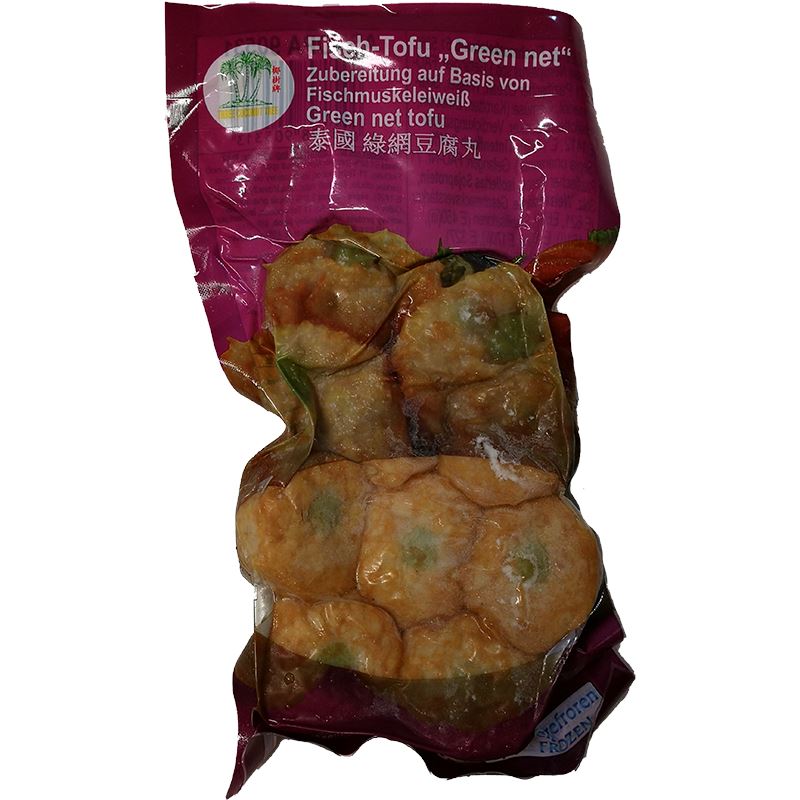 冰冻-Tiefgefroren! 椰树牌 绿网鱼豆腐丸 200克 / Fisch-Tofu "Green net" TCT 200g