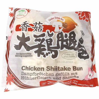 冰冻-Tiefgefroren! 椰树牌 香菇大鸡腿包 4个装 /Dampfbrötchen mit Hühnerfleisch u. Shiitake TCT 340g