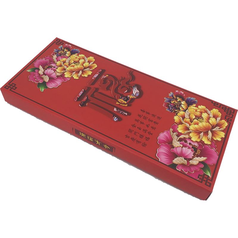 礼品竹筷5双装 福 / 5x Paar Ess-Stäbchen aus Holz Asiadekor in Geschenkverpackung