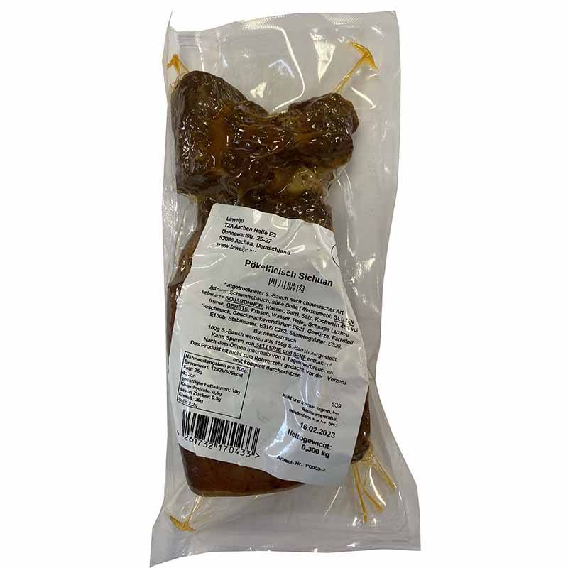 冰冻-Tiefgefroren 腊味居 四川腊肉 300克 /Pökelfleisch Sichuan Art 300g LAWEIJU