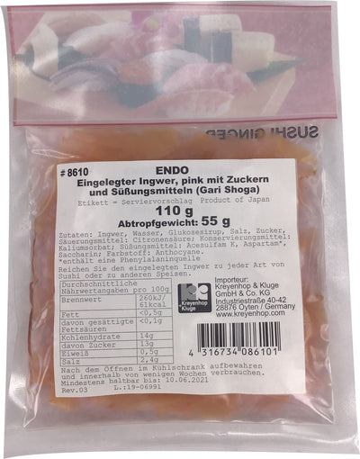 日本甘酢生姜 寿司姜 110克 /Eingelegter Ingwer 110g ENDO