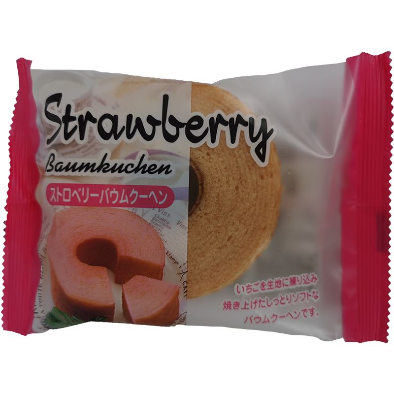 日本太阳食品 草莓年轮蛋糕 70克 /Japanische Baumkuchen Erdbeeregeschmack 70g TAIYO FOOD