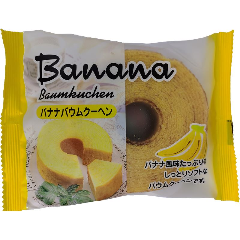 日本太阳食品 香蕉年轮蛋糕 70克 /Japanische Baumkuchen Bananegeschmack 70g TAIYO FOOD