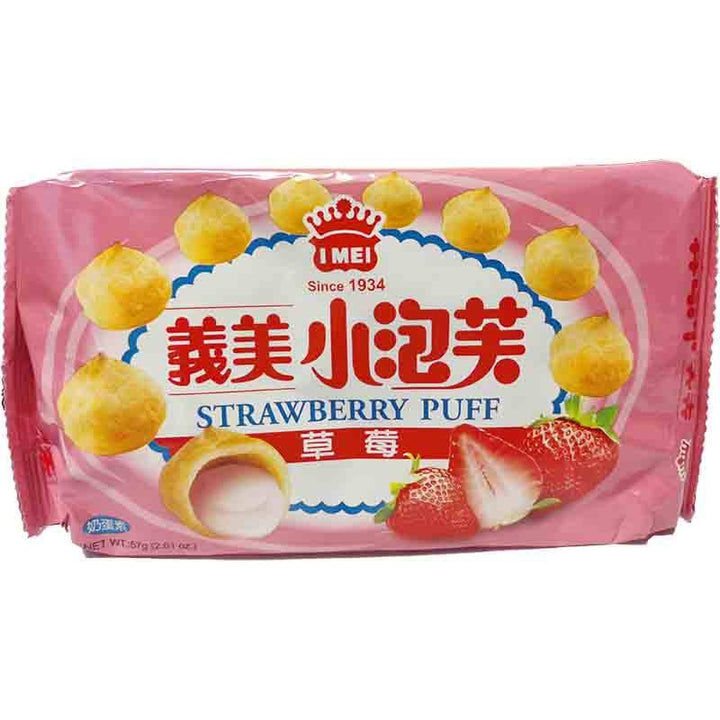 义美 小泡芙 草莓 57克 /Windbeutel Erdbeer Geschmack 57g I-MEI