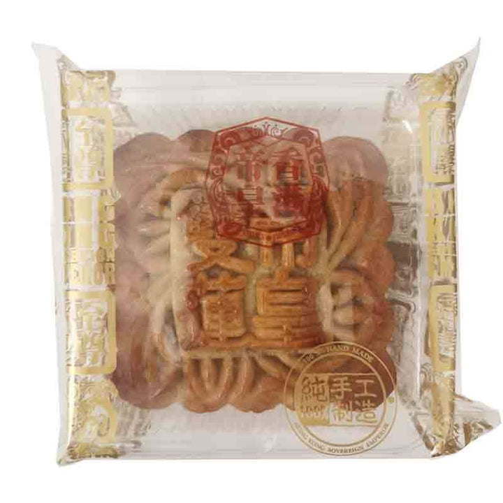 香港帝皇 双黄白莲蓉月饼 187.5g/Mondkuchen Rührkuchen Lotuspaste 2-Eigelb Mondkuchen Rührkuchen Lotuspaste 2-Eigelb 187.5g