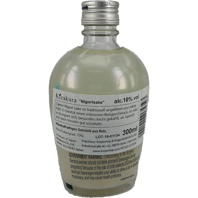 原味清酒 300毫升 /Nigori Sake ungefilterter Sake aus Japan 10% Vol. 300ml KIZAKURA