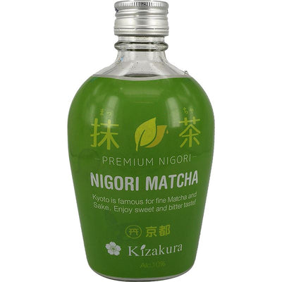 KIZAKURA抹茶清酒/Nigori Matcha ungefilterter Sake aus Japan 10% Vol. 300ml