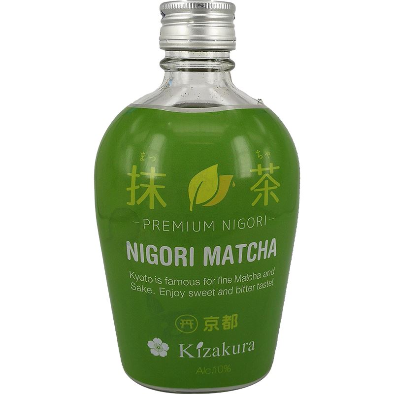 KIZAKURA抹茶清酒/Nigori Matcha ungefilterter Sake aus Japan 10% Vol. 300ml