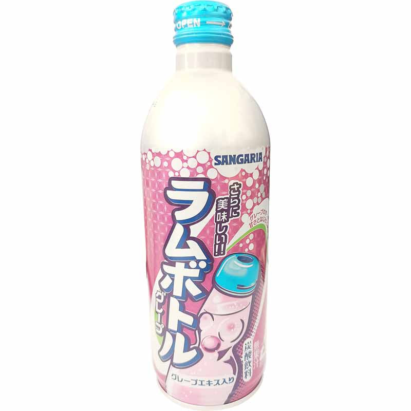 日本 苏打汽水 葡萄味 500毫升 /Japan Sangaria Soda Getränk Trauben 500ml