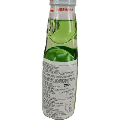 日本波子弹珠汽水 哈密瓜味 200毫升 /Ramune Limonade Melone Geschmack 200ml Hatakosen