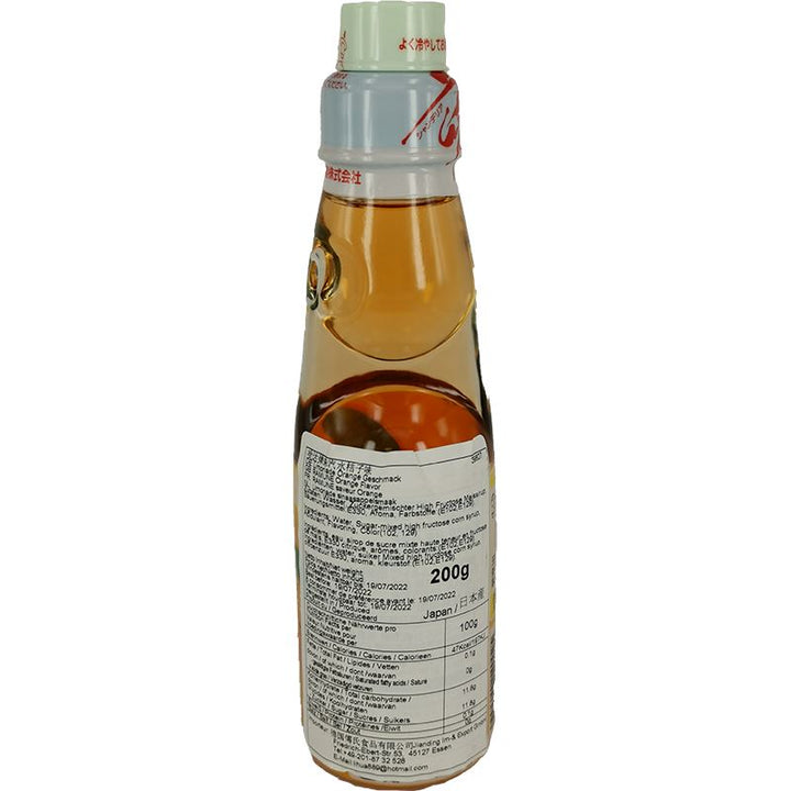 日本波子弹珠汽水 桔子味 200毫升 /Ramune Limonade Orange Geschmack 200ml Hatakosen