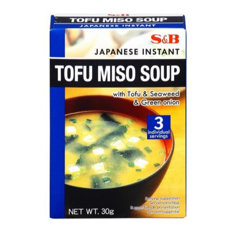 豆腐味增汤料包 海苔青葱味 蓝盒/Instant Tofu-Miso-Suppe 3*10g S&amp;B