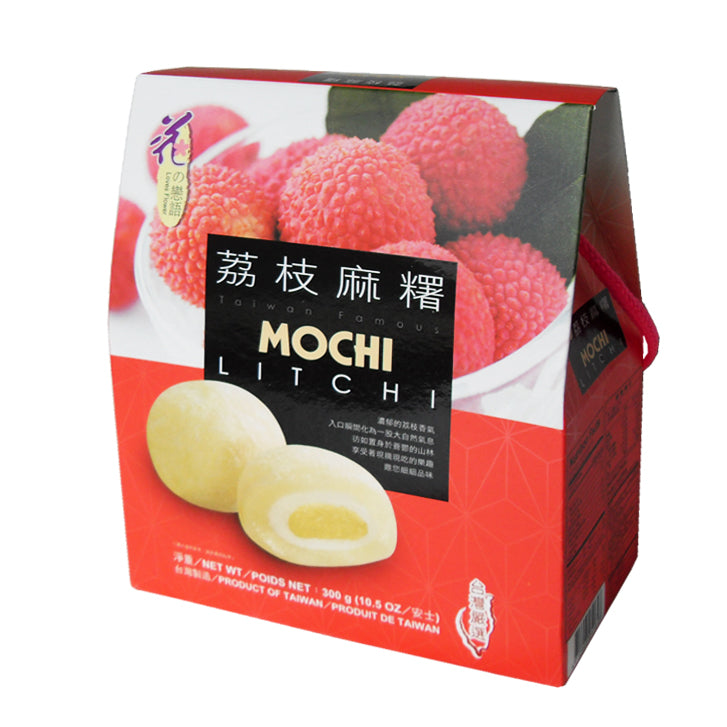 花之恋语 荔枝麻糬 手提礼盒装 300克 /Mochi Litchigeschmäcke LF 300g