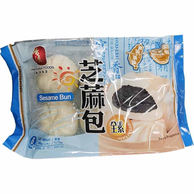 冰冻-Tiefgefroren! 香源 芝麻包 6个 / Dampfbrötchen mit Schwarzsesam 360g FRESHASIA