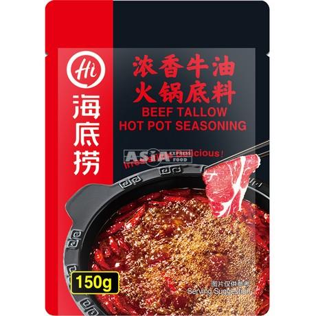 海底捞 浓香牛油火锅底料 150克 /Feuertopfpaste Scharfe Rindfleisch 150g HAIDILAO