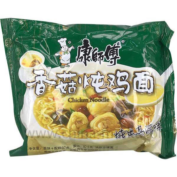 康师傅 香菇炖鸡面 101克 /Instant Nudelnsuppe Hühner Pilze Geschmack 101g MASTERKONG