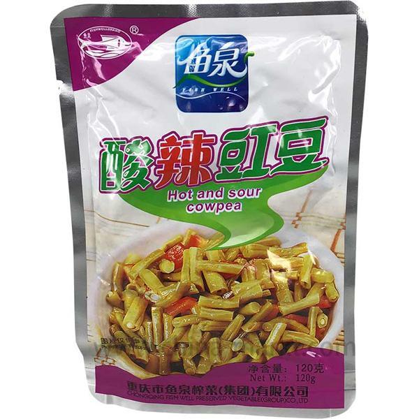 鱼泉 酸辣豇豆 120克 /Hot&amp;Sauer Augenbohnen 120g FISHWELL