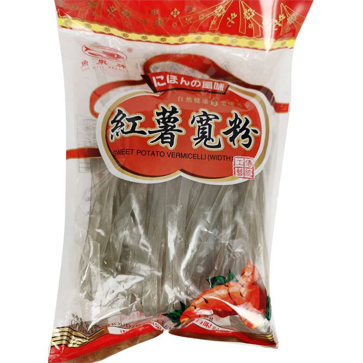 鱼泉 红薯宽粉 500克 /Süßkartoffel Vermicelli Breit 500g