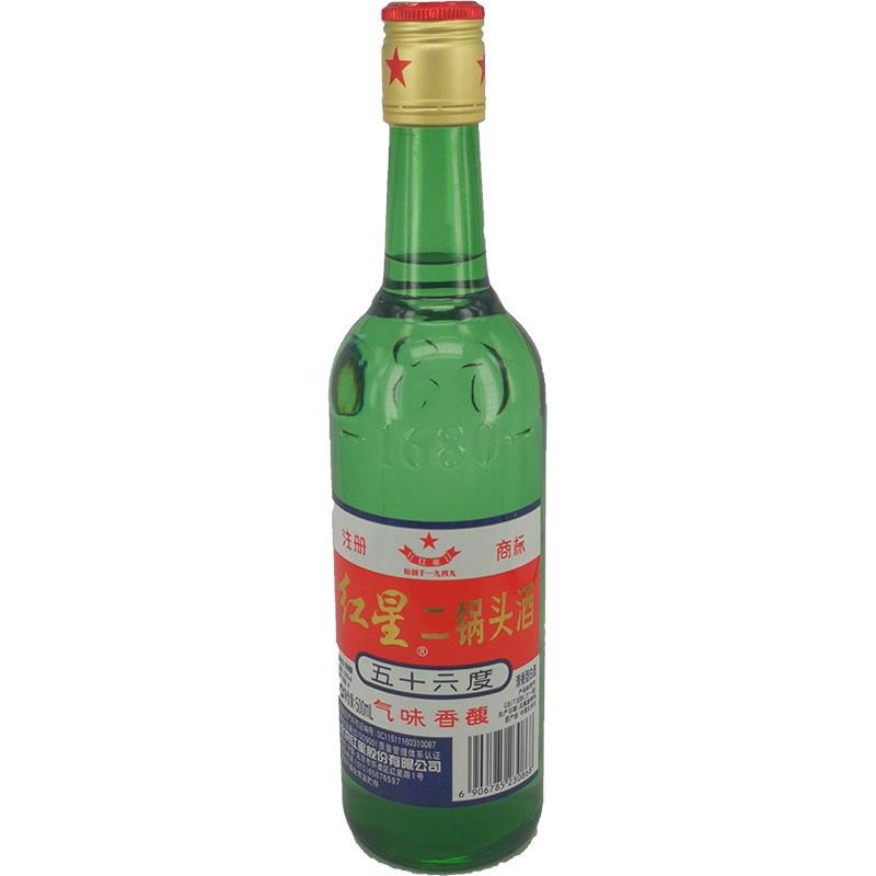 北京红星二锅头56度 500毫升 /Er Guo Tou Chinesischen Spirituose RED STAR 500ml