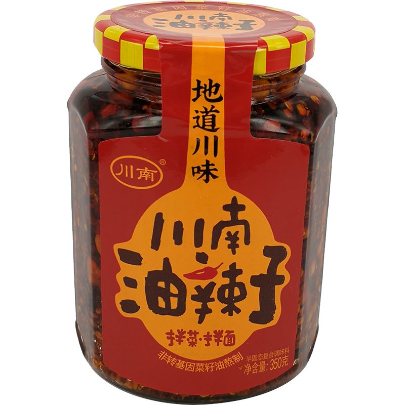川南 油辣子 拌菜拌面 326克 /Chili-Oil Gewürzsoße für Nudeln und Salate 326g ChuanNan