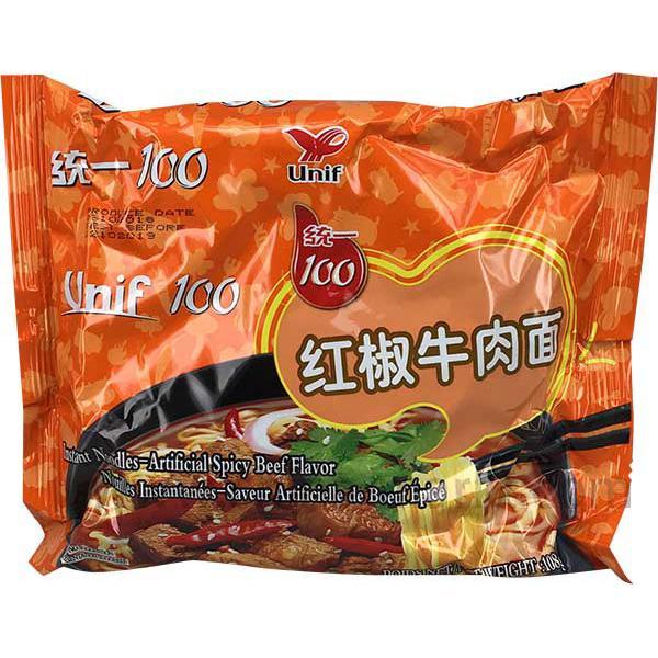 统一100 红椒牛肉面 108克 /Instantnudeln Würzigen Rindfleisch Geschmack 108g UNIF