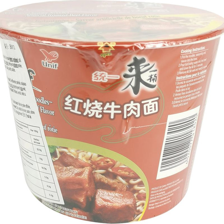 统一 来一桶 红烧牛肉面 108克 /Instant Nudel Rostbraten Geschmack Bowl 108g Unif