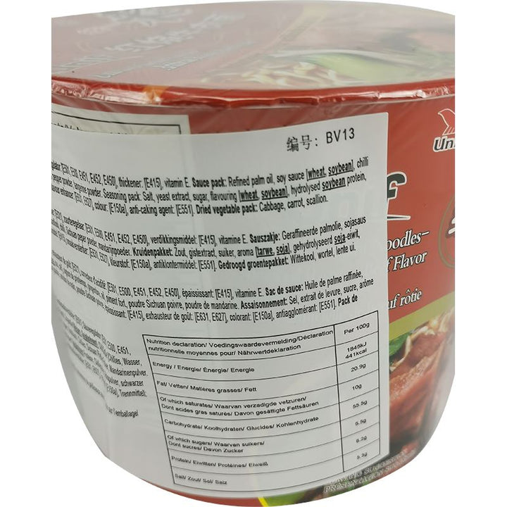 统一 来一桶 红烧牛肉面 108克 /Instant Nudel Rostbraten Geschmack Bowl 108g Unif