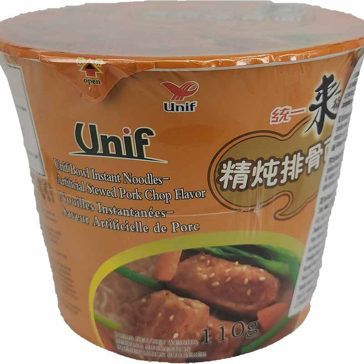 统一 来一桶 精炖排骨面 110克 /Instantnudeln Schweinekotelett Geschmack Bowl 110g Unif