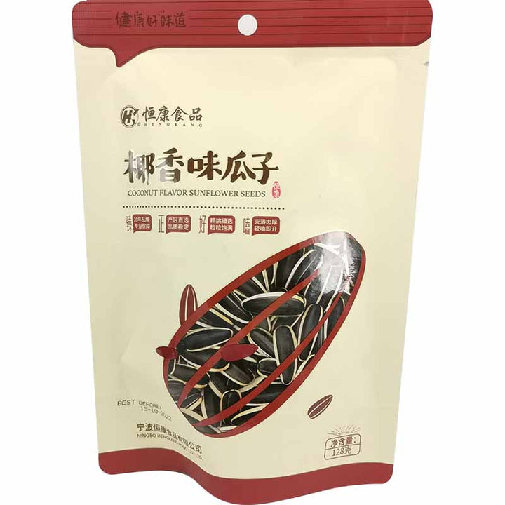 恒康 椰香味瓜子 128克 /Sonnenblumenkerne Cocosnuss 128g HENGKANG